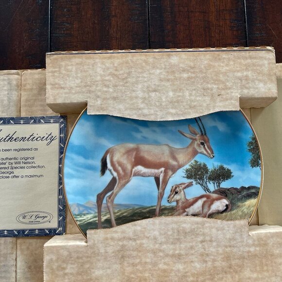 Bradford Exchange W. S. George The Slender Gazelle Cira 1990 Collector's Plate - Picture 1 of 9